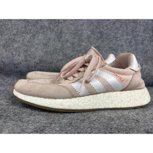 Adidas Iniki Shoes Womens Size 6.5 Pink Suede Boost Low Top Sneakers BY9094